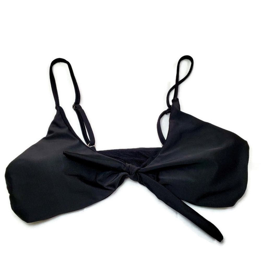 Tie Front Bikini Top w Adjustable Straps Medium
